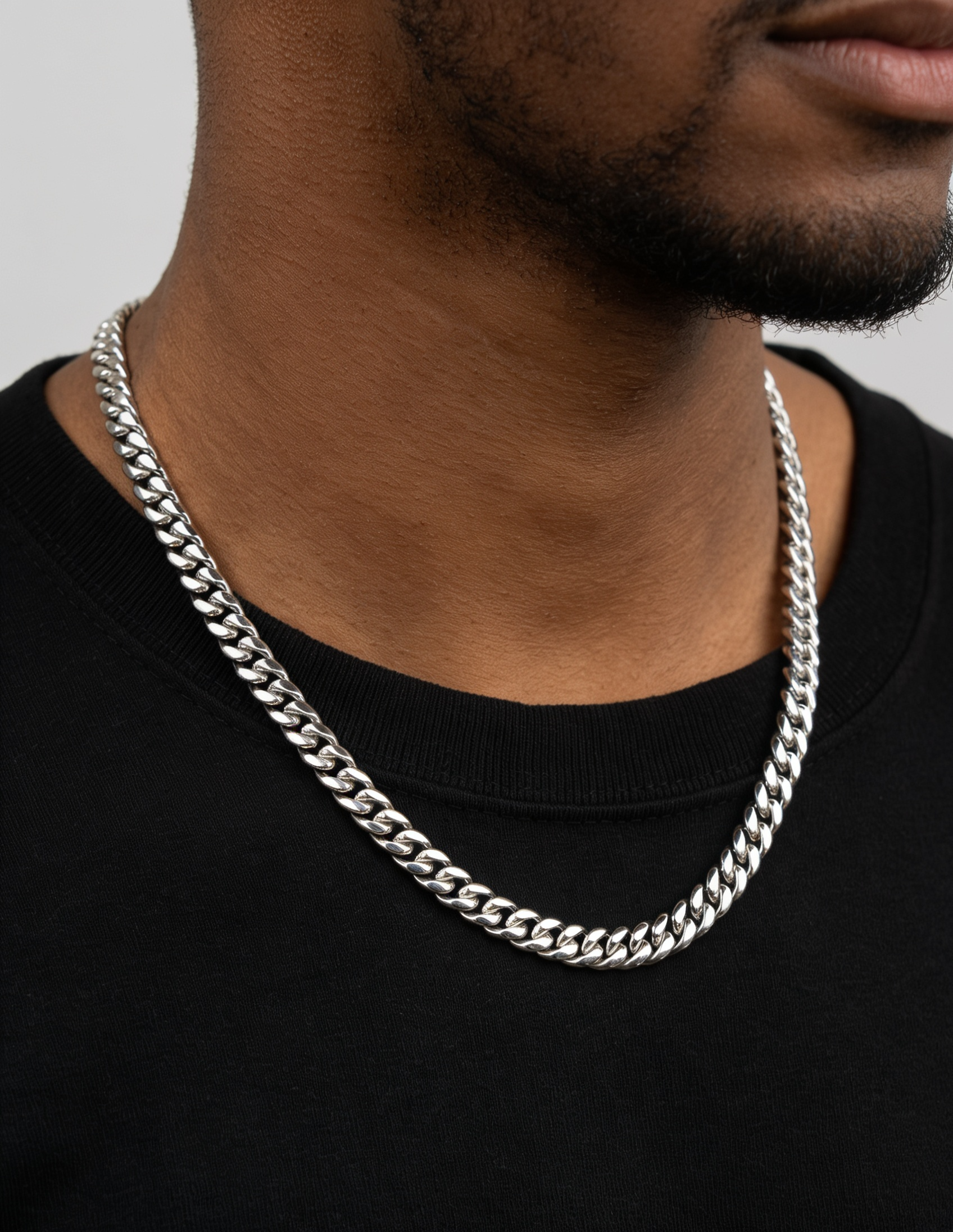 8MM SILVER CUBAN LINK CHAIN