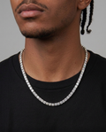 5MM WHITE GOLD MOISSANITE TENNIS CHAIN