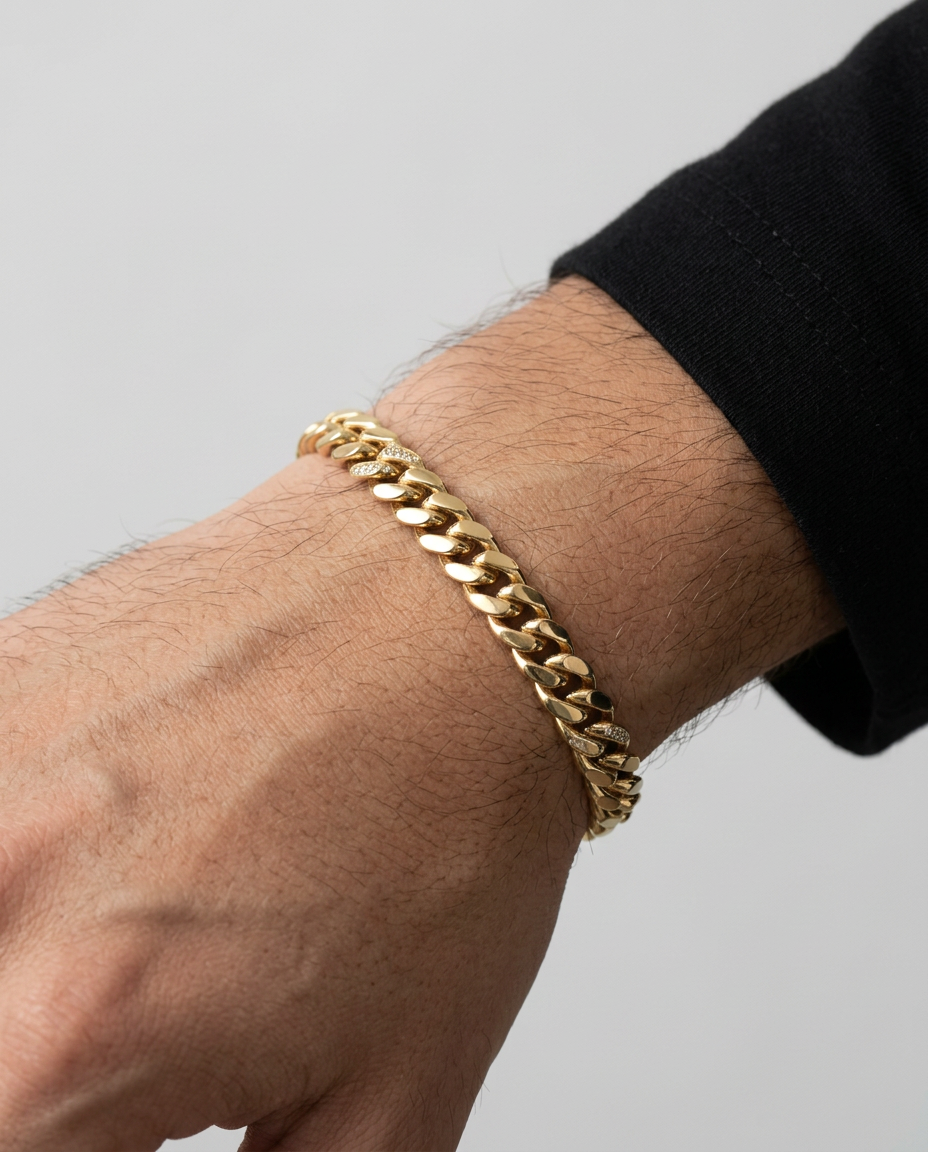 8MM GOLD CUBAN BRACELET