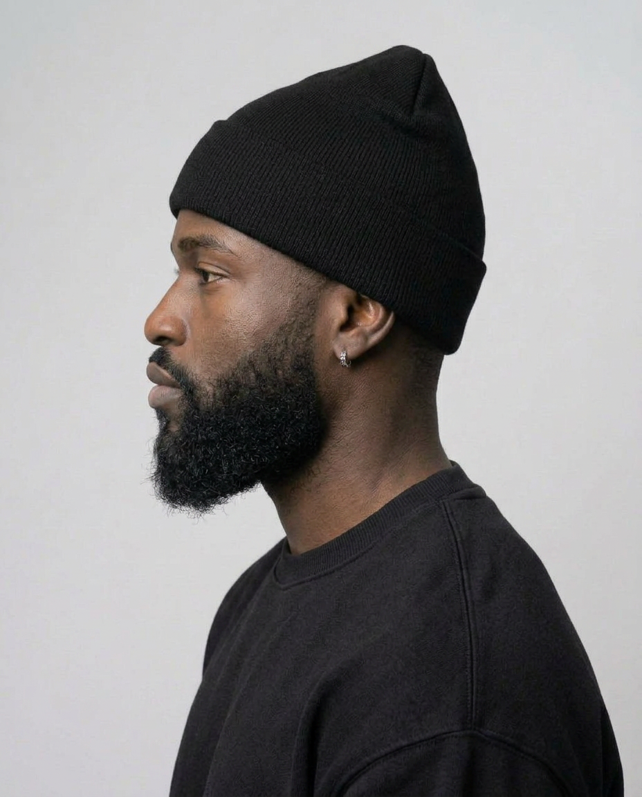 BLACK THUG BEANIE