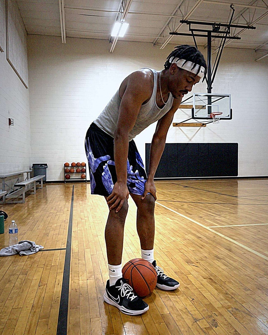 Power Handz shorts, black, breather at the free throw line