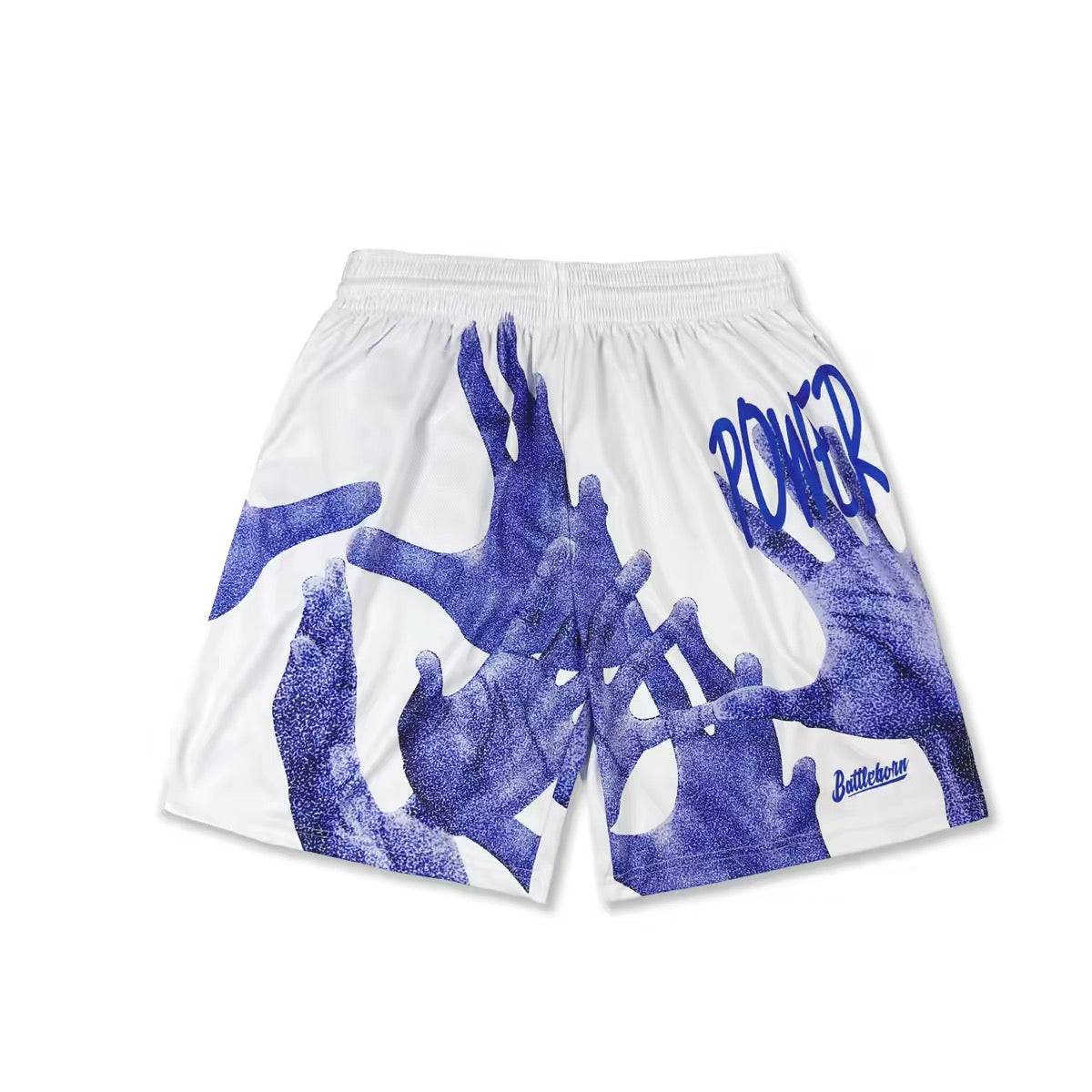 Power Handz shorts, white, front